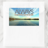 エイブラハム感動的リンカーン引用文"常に" 長方形シール (バッグ)