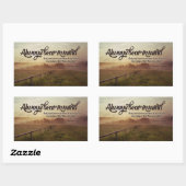 エイブラハム感動的リンカーン引用文"常に" 長方形シール (シート)