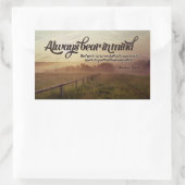 エイブラハム感動的リンカーン引用文"常に" 長方形シール (バッグ)