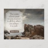 エイブラハム感動的リンカーン引用文「成功」 ポストカード (正面)