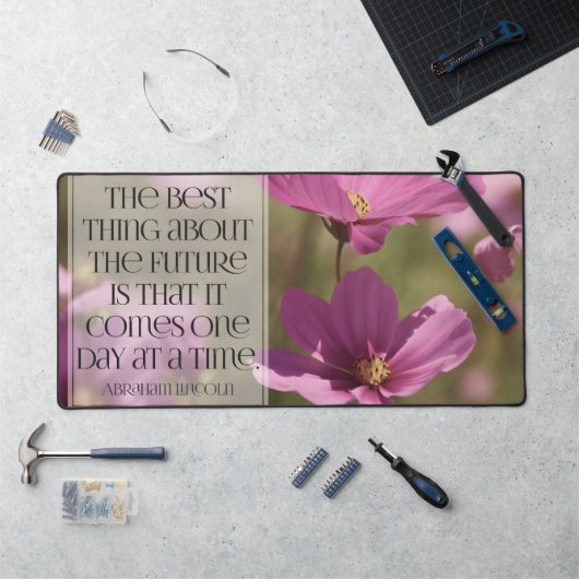 エイブラハム感動的リンカーン引用文「未来」 デスクマット (ワークステーション)