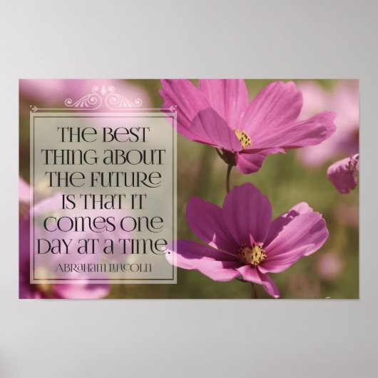 エイブラハム感動的リンカーン引用文「未来」 ポスター (正面)