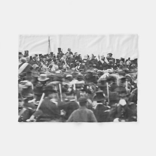 エイブラハム・リンカン・ゲティスバーグ演説:南北戦争の終結 フリースブランケット (正面(横))