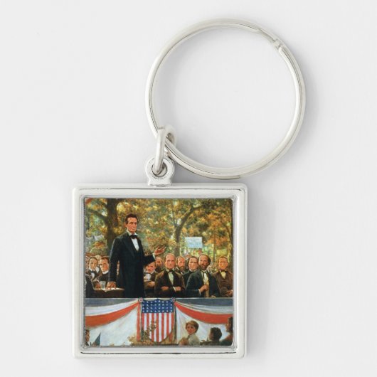 エイブラハム・リンカーンおよびスティーブンA.ダグラス キーホルダー (正面)