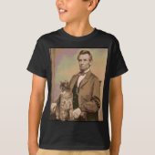 エイブラハム・リンカーンおよび彼の猫"Dixie " Tシャツ (正面)
