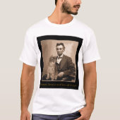 エイブラハム・リンカーンおよび"Dixie"彼の猫 Tシャツ (正面)
