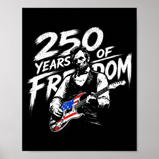 エイブラハム・リンカーンがギターを弾く 7月4日 250周年 ポスター (正面)
