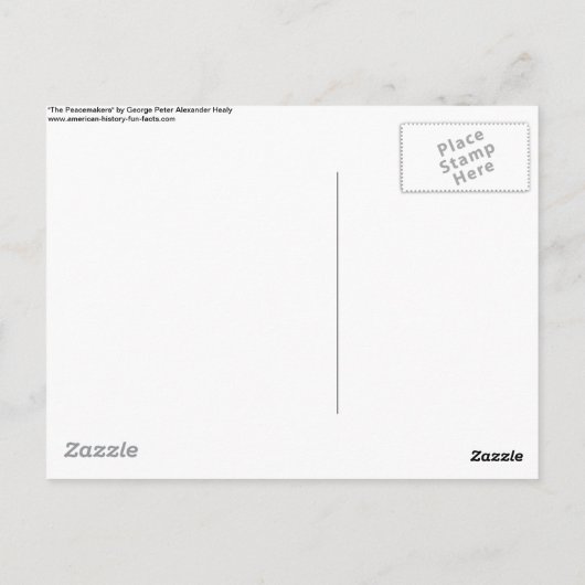 エイブラハム・リンカーンとの平和構築者 ポストカード (裏面)