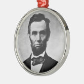 エイブラハム・リンカーンのクリスマスのオーナメント メタルオーナメント (左)