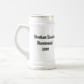 エイブラハム・リンカーンの二百年毎の記念する ビールジョッキ (左)