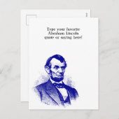 エイブラハム・リンカーンの大統領及びあなたはPCを個人化します シーズンポストカード (正面/裏面)