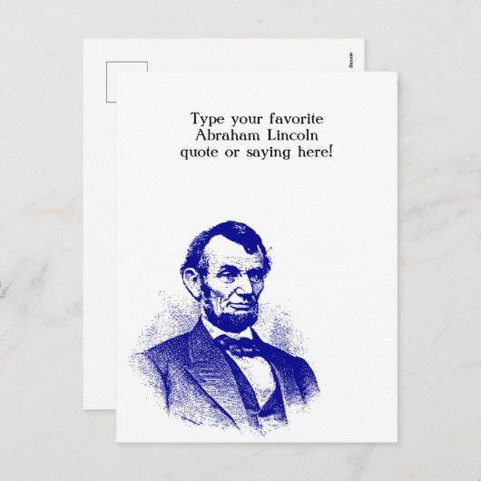 エイブラハム・リンカーンの大統領及びあなたはPCを個人化します シーズンポストカード (正面/裏面)