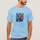 エイブラハム・リンカーンの天才引用文 Tシャツ (正面)