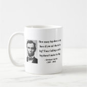 エイブラハム・リンカーンの引用文13b コーヒーマグカップ (左)