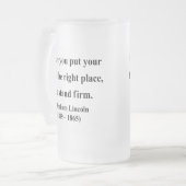 エイブラハム・リンカーンの引用文16a フロストグラスビールジョッキ (正面左)