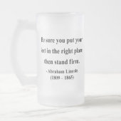 エイブラハム・リンカーンの引用文16a フロストグラスビールジョッキ (左)