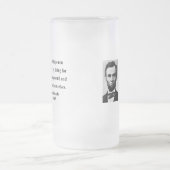 エイブラハム・リンカーンの引用文4b フロストグラスビールジョッキ (中央)