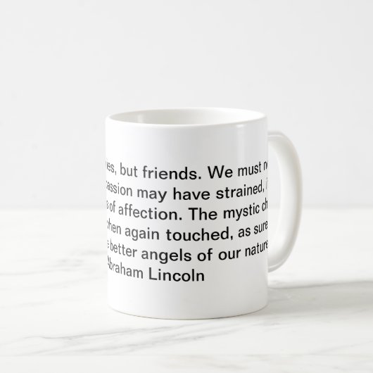 エイブラハム・リンカーンの引用文 コーヒーマグカップ (正面右)