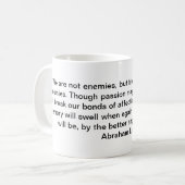 エイブラハム・リンカーンの引用文 コーヒーマグカップ (正面左)