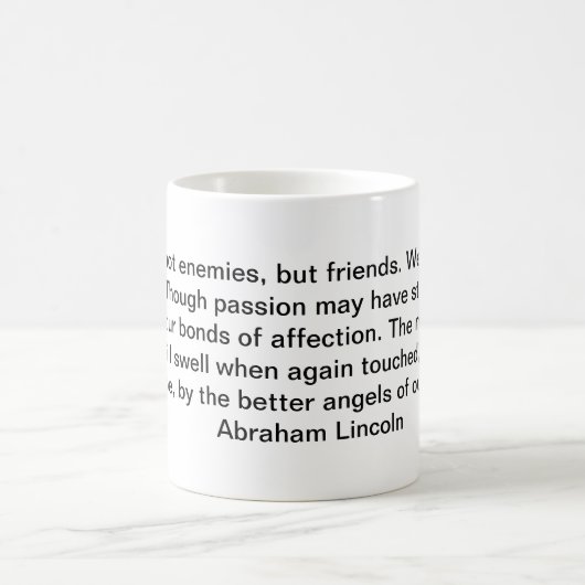 エイブラハム・リンカーンの引用文 コーヒーマグカップ (中央)