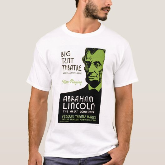 エイブラハム・リンカーンの戯曲1936 WPA Tシャツ (正面)