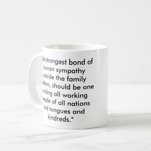 エイブラハム・リンカーンの社会主義引用文 コーヒーマグカップ (正面左)