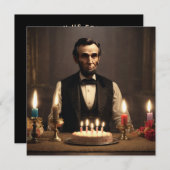 エイブラハム・リンカーンの誕生日 招待状 (正面/裏面)