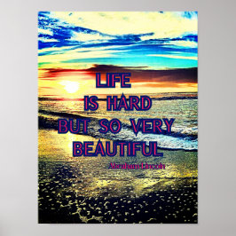 エイブラハム・リンカーンの「人生は懸命」引用文 ポスター