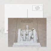 エイブラハム・リンカーン像 ポストカード (正面/裏面)