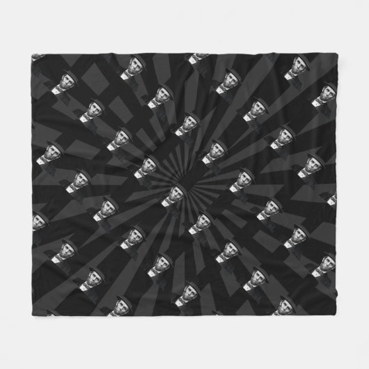 エイブラハム・リンカーン大統領のファッション声明 フリースブランケット (正面(横))