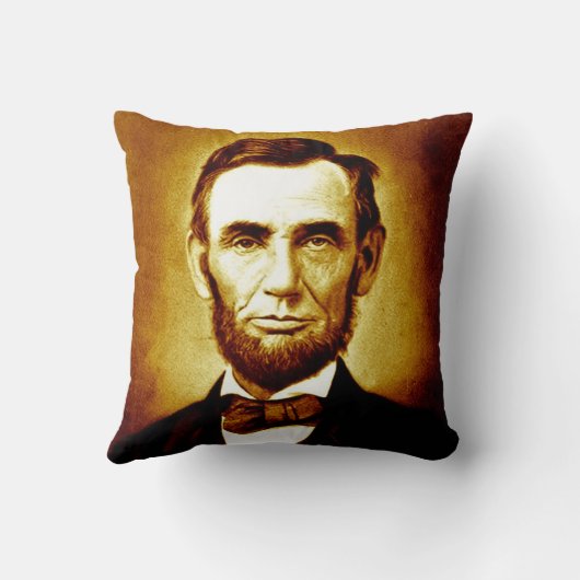エイブラハム・リンカーン大統領のヴィンテージのポートレートのセピア色 クッション (裏面)