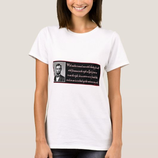 エイブラハム・リンカーン正義なき慈悲 Tシャツ (正面)