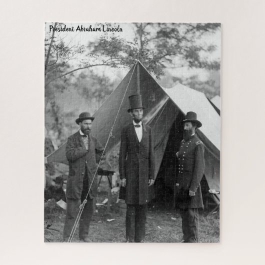 エイブラハム・リンカーン第16代大統領。 ジグソーパズル (縦)