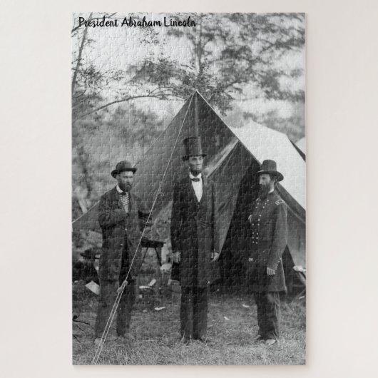 エイブラハム・リンカーン第16代大統領。 ジグソーパズル (縦)