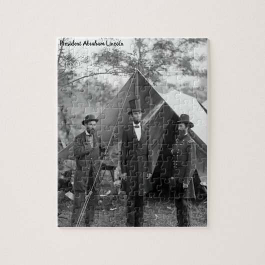 エイブラハム・リンカーン第16代大統領。 ジグソーパズル (縦)