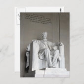 エイブラハム・リンカーン銅像リンカーン記念ワシントン ポストカード (正面/裏面)