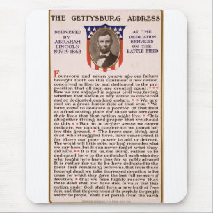 エイブラハム・リンカーン1863年著Gettysburgの住所 マウスパッド
