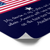 エイブラハム・リンカーン7月4日引用文国旗のポスター ポスター (角)