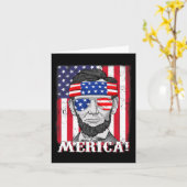 エイブラハム・リンカーン7月4日米州旗B カード (黄色い花)