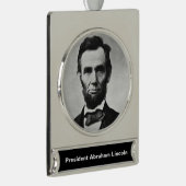 エイブラハム・リンカーン:アメリカ16代大統領 シルバープレートバナーオーナメント (右)