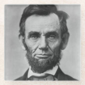 エイブラハム・リンカーン ガラスコースター (正面)