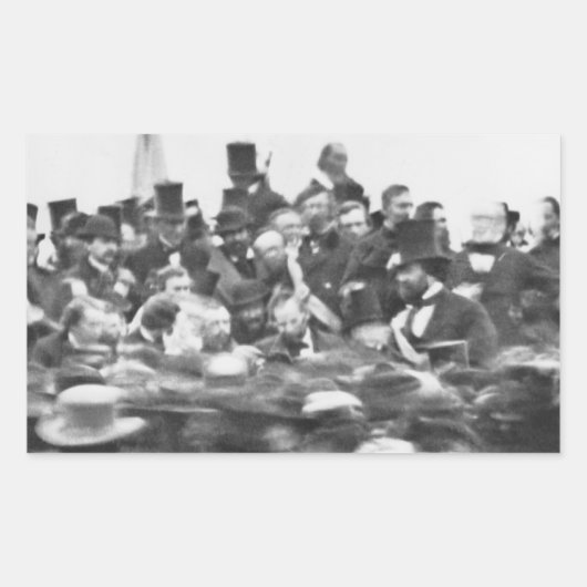 エイブラハム・リンカーン、ゲチスバーグの住所 長方形シール (正面)