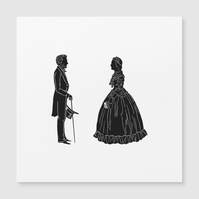 エイブラハム・リンカーン メアリー・トッド・リンカーン 影絵 (正面)