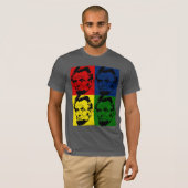 エイブラハム・リンカーン モダン4色肖像 - Tシャツ (正面フル)