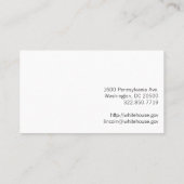 エイブラハム・リンカーン 名刺 (裏面)