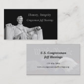 エイブラハム・リンカーン 名刺 (正面/裏面)