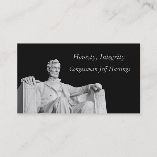 エイブラハム・リンカーン 名刺 (正面)