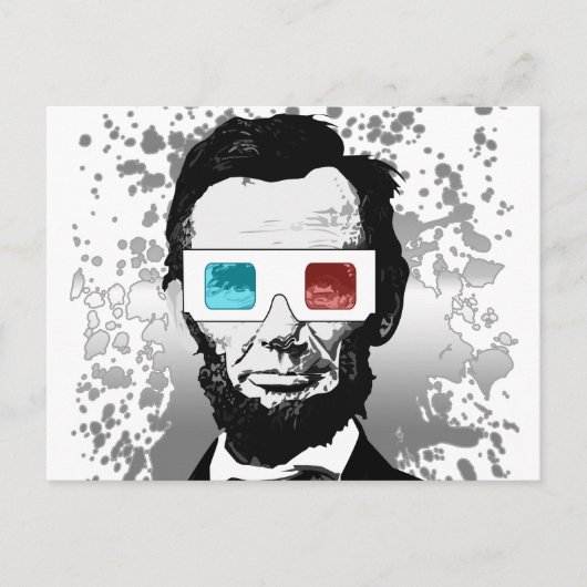 エイブラハム・リンカーン – 3D (2) ポストカード (正面)