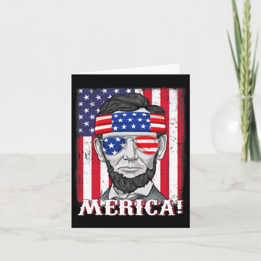 エイブラハム・リンカーン 4th Of July メリカ アメリカ国旗 B カード (正面)