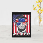 エイブラハム・リンカーン 4th Of July メリカ アメリカ国旗 B カード (黄色い花)